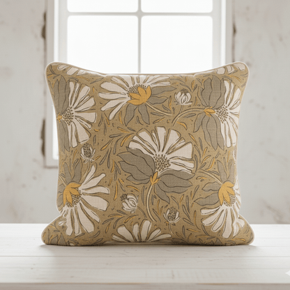 Image avec tissu canvas - monde floral apaisant 200 g/m² – disponible chez Šarlotes audumi