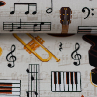 Toile avec instruments de musique 200 g/m²