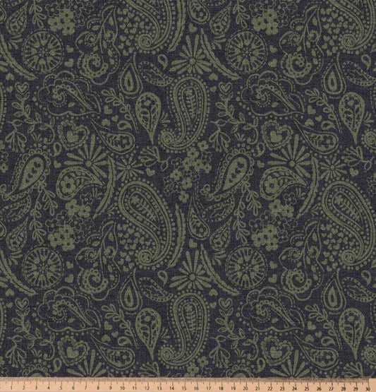 Attēls ar Kanvas audums - nierīšu raksts 200 g/m² – pieejams Šarlotes audumi