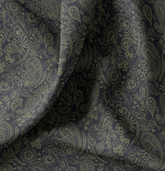 Attēls ar Kanvas audums - nierīšu raksts 200 g/m² – pieejams Šarlotes audumi