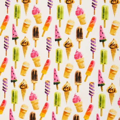 Image of canvas fabric - ice creams 200 g/m² – available at Šarlotes audumi