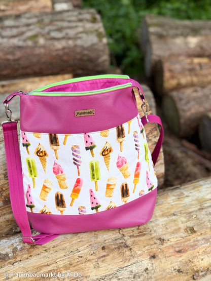 Image with canvas fabric - ice creams 200 g/m² – available at Charlotte's Fabrics