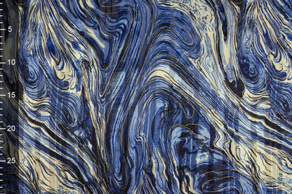 Tissu pour robes à effet métallisé - ciel nocturne 110 g/m² – disponible chez Šarlotes audumi
