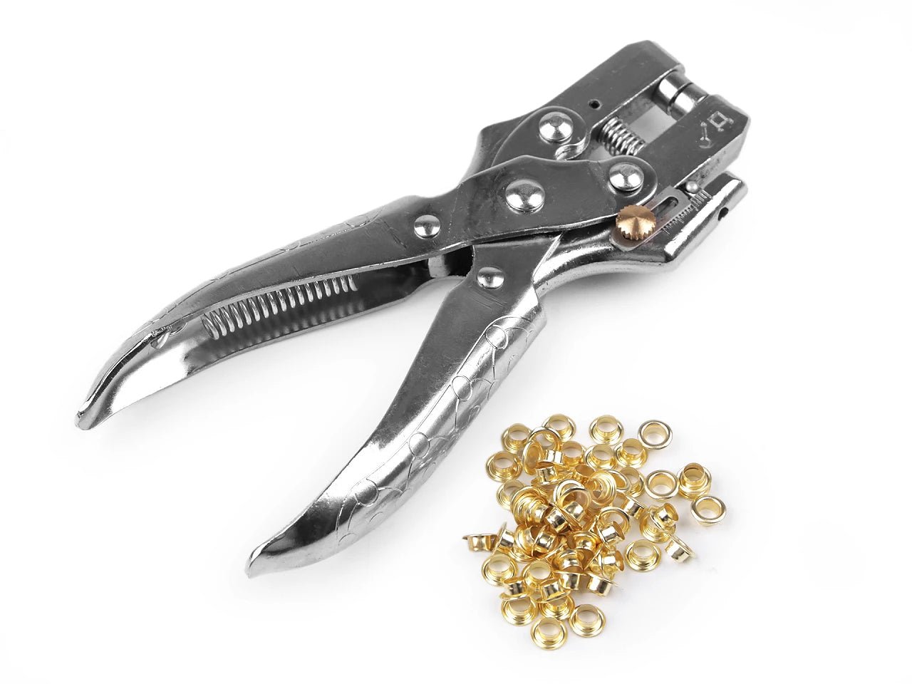 Attēls ar Kniedēšanas knaibles luversiem, gredzeniem Ø5 mm – pieejams Šarlotes audumi