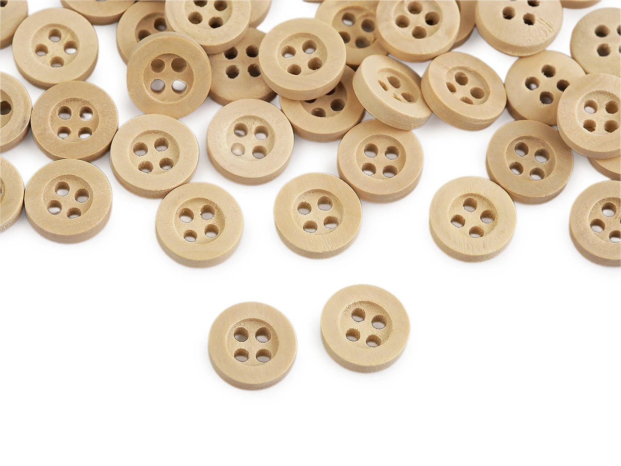Image of 11 mm wooden buttons – available at Charlotte's Fabrics