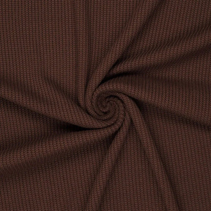 Image de la maille en coton - ton chocolat 500 g/m² – disponible chez Šarlotes audumi