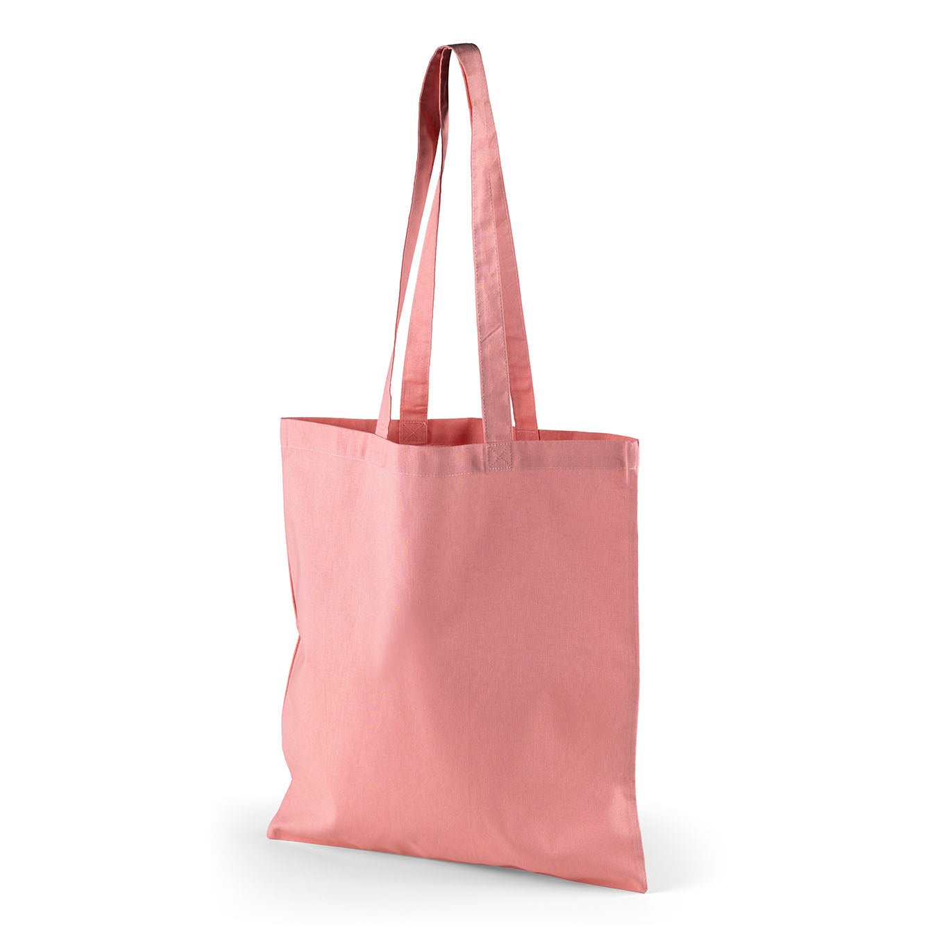 Sac en coton à longues anses 38 x 42 cm 140 g/m² - rose – disponible chez Šarlotes audumi