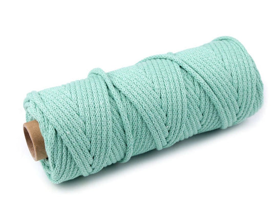 Attēls ar Kokvilnas aukla 5mm - mint (50 m rullis) – pieejams Šarlotes audumi