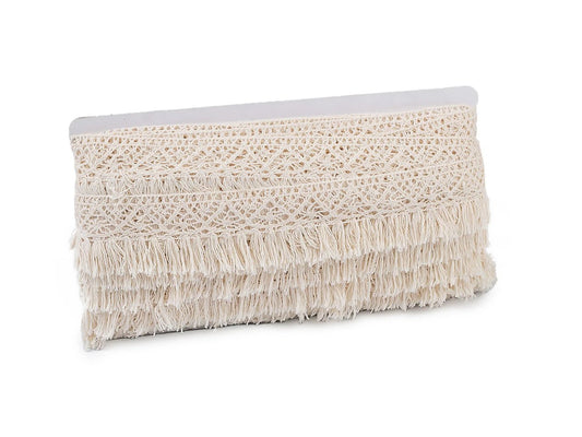Attēls ar Kokvilnas bārkstis ar mežģīni – 40 mm – pieejams Šarlotes audumi