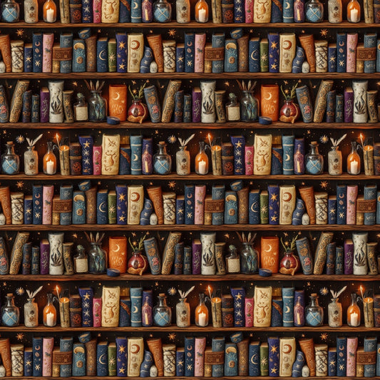 Bild von Baumwoll-Loopstrick mit Wärmeschicht – Bücherregal, online erhältlich bei Šarlotes audumi