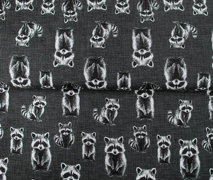 Image en jersey bouclette de coton – ratons laveurs 265 g/m² – disponible chez Šarlotes audumi