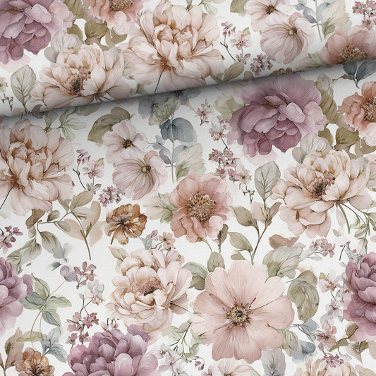 Attēls ar Kokvilnas cilpiņtrikotāža - pūderziedi 250 g/m² – pieejams Šarlotes audumi