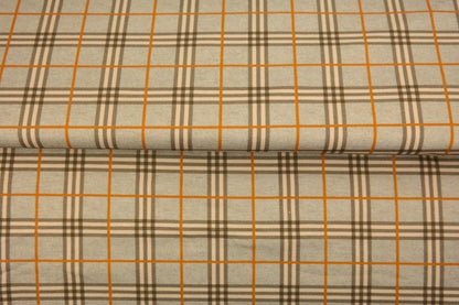 Maille bouclette en coton à carreaux - 250 g/m²
