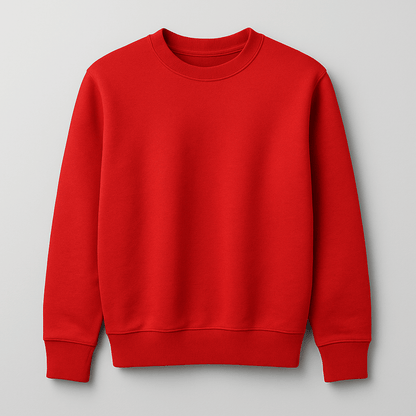Maille bouclée en coton - rouge 235 g/m² (certif. GOTS)