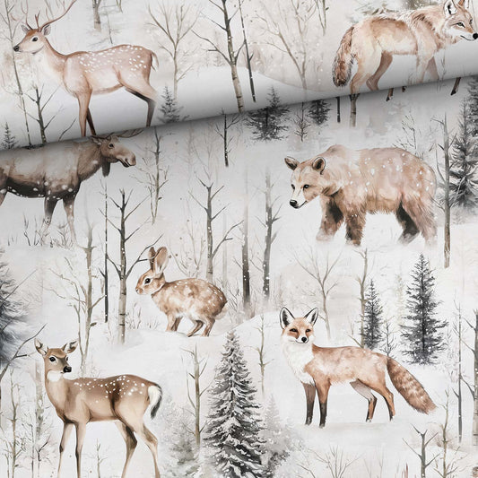 Attēls ar Kokvilnas cilpiņtrikotāža - ziemas pasaka 250 g/m² – pieejams Šarlotes audumi