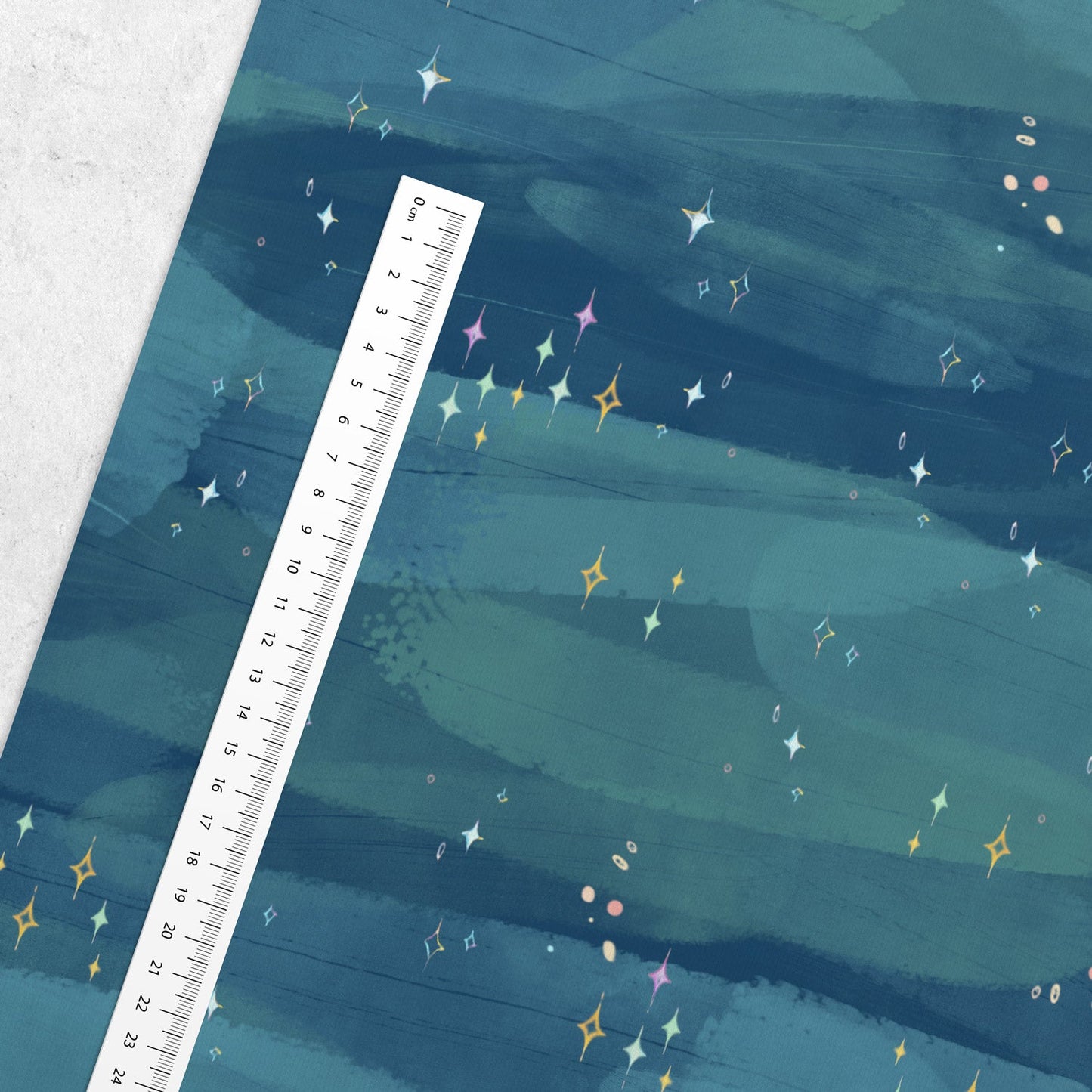 Attēls ar Kokvilnas cilpiņtrikotāža - zilās nakšņotās debesis 250 g/m² – pieejams Šarlotes audumi