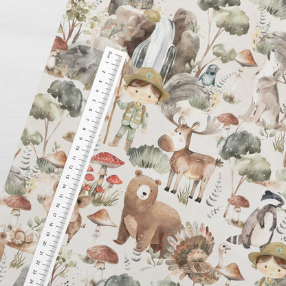 Jersey à boucles en coton - animaux 250 g/m²