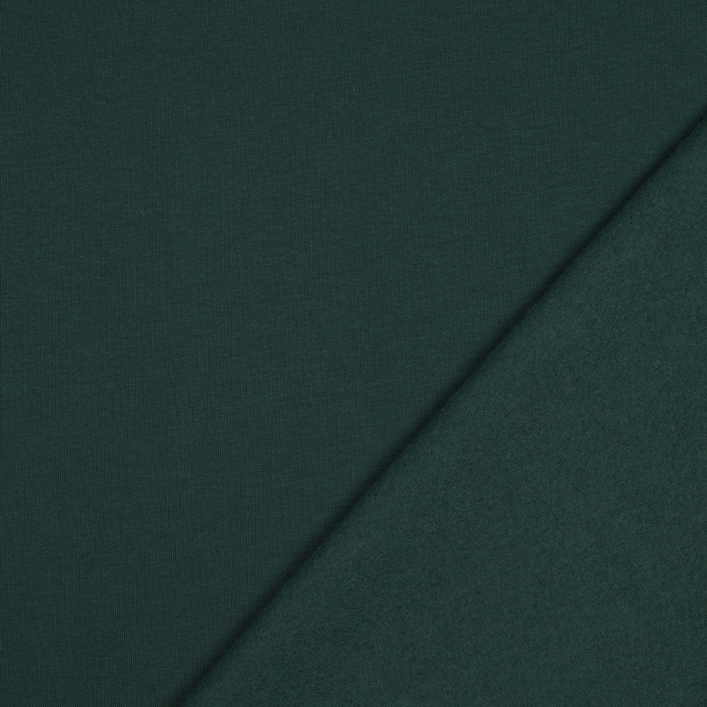 Attēls ar Kokvilnas siltināta trikotāža - tumši zaļa 285 g/m² – pieejams Šarlotes audumi