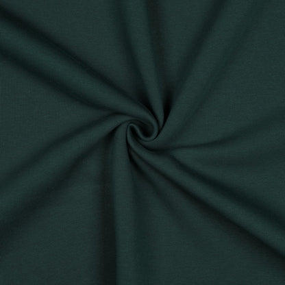 Image of cotton-lined knit fabric - dark green 285 g/m² – available at Šarlotes audumi