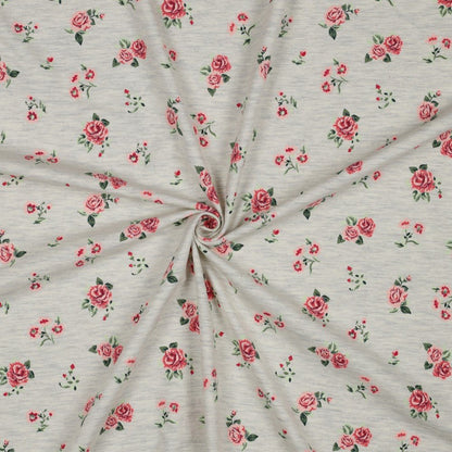 Jersey de coton - petites roses 200 g/m²
