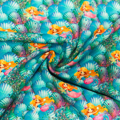 Jersey de coton - sirènes 210 g/m²