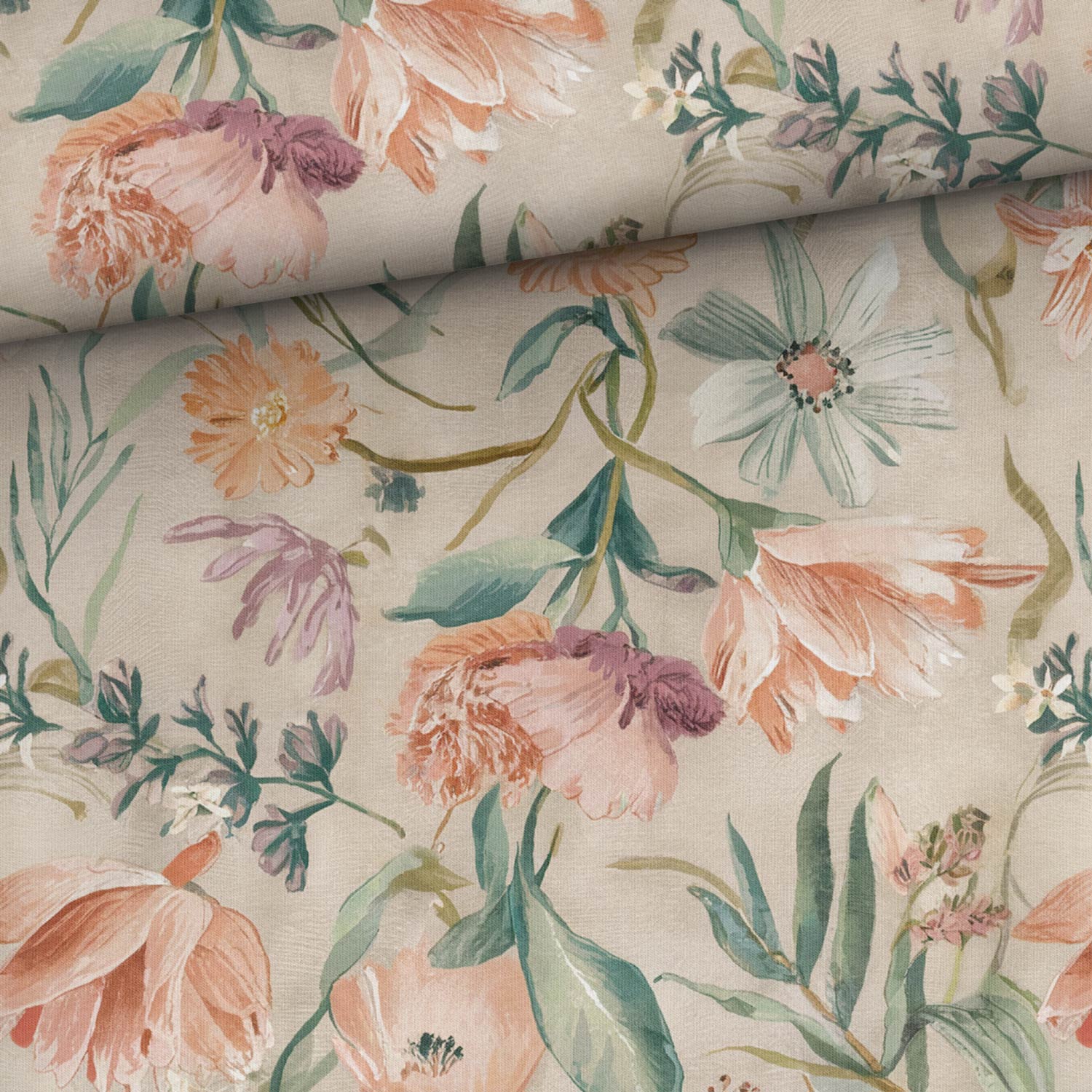 Cotton jersey with print