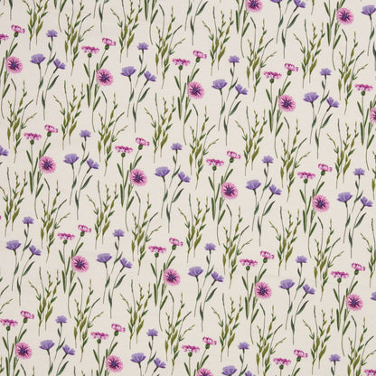 Jersey en coton bleuets et clochettes 200 g/m²