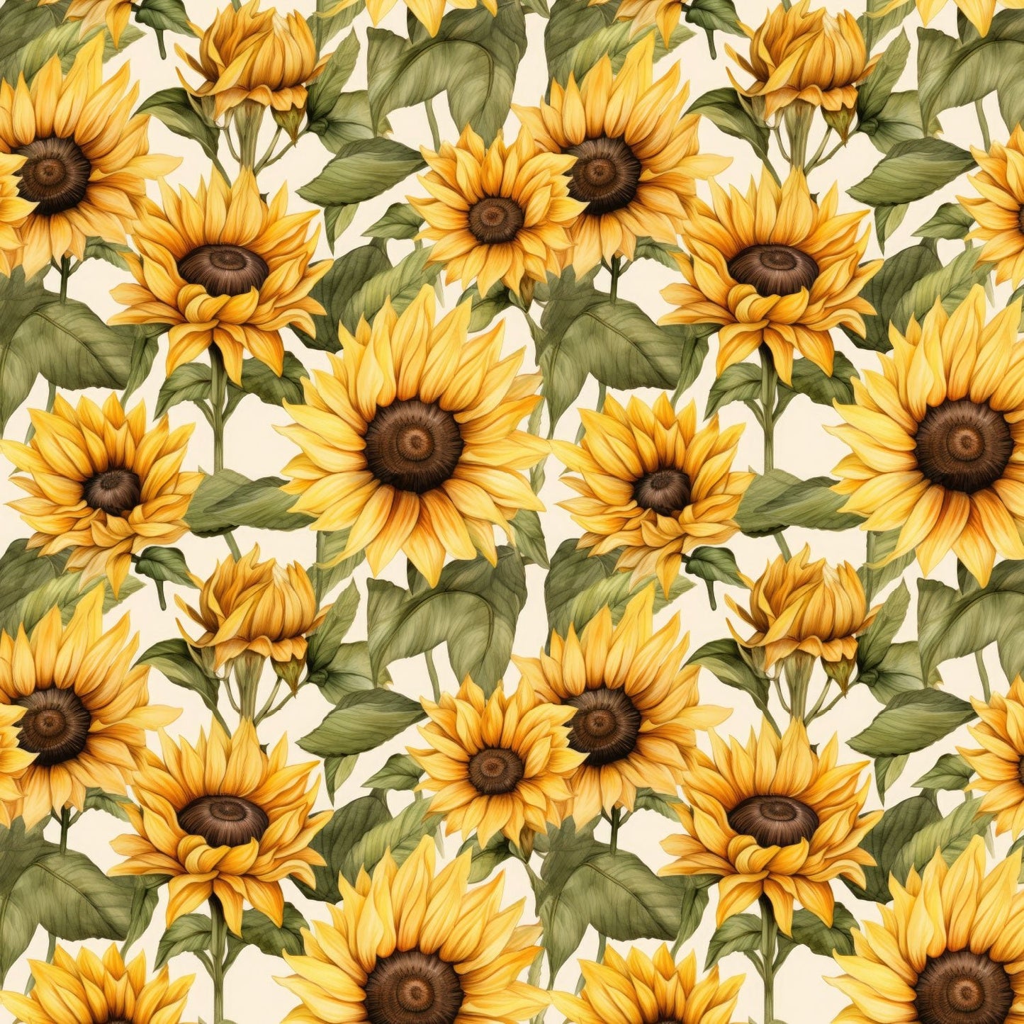 Bild mit Baumwolljersey mit Sonnenblumen 220 g/m² – erhältlich bei Šarlotes audumi