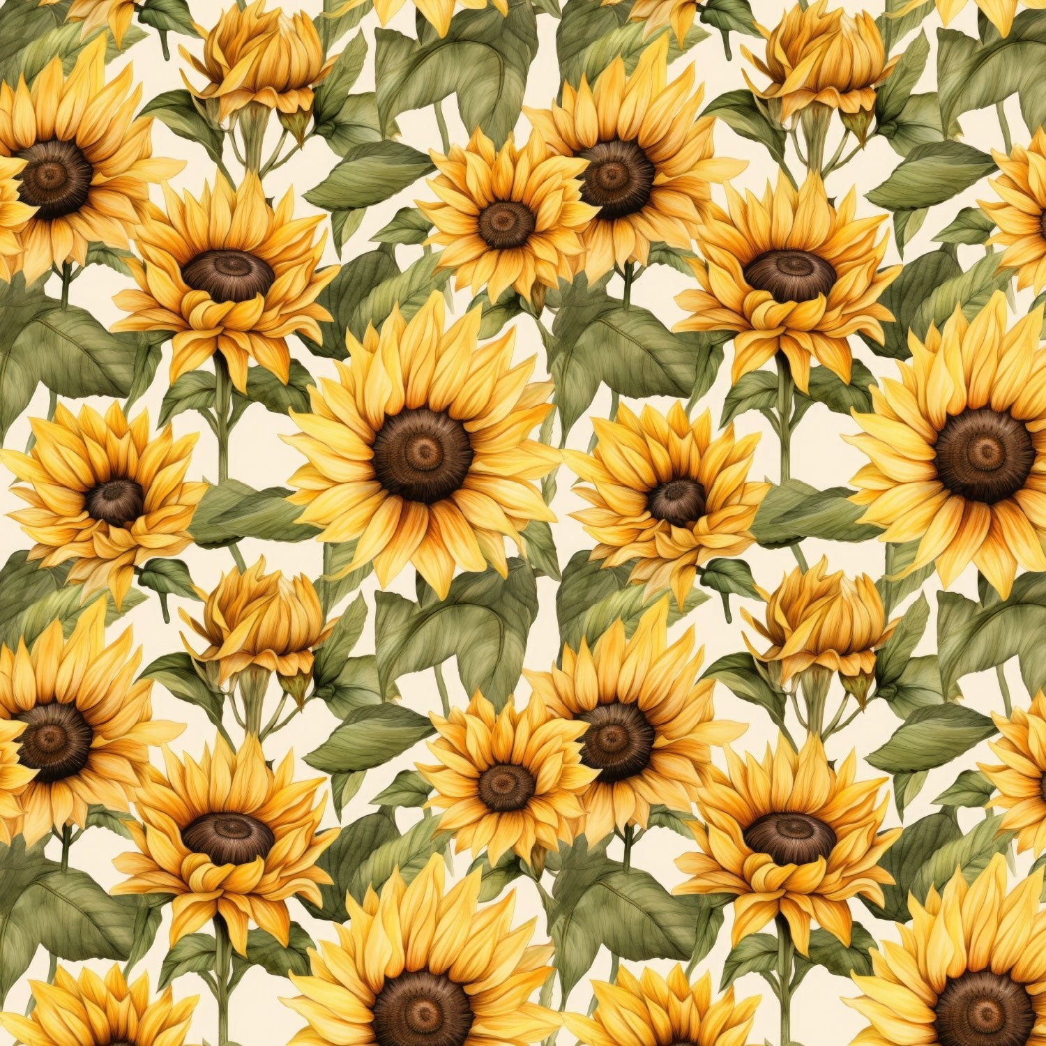 Bild mit Baumwolljersey mit Sonnenblumen 220 g/m² – erhältlich bei Šarlotes audumi