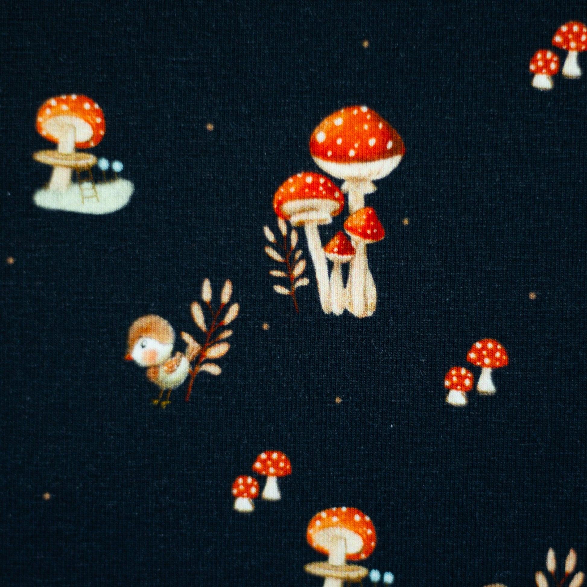 Attēls ar Kokvilnas trikotāža - sēnītes 200 g/m² – pieejams Šarlotes audumi