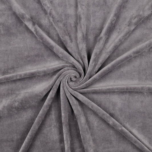 Attēls ar Kokvilnas velūrs - tumši pelēks 250 g/m² – pieejams Šarlotes audumi