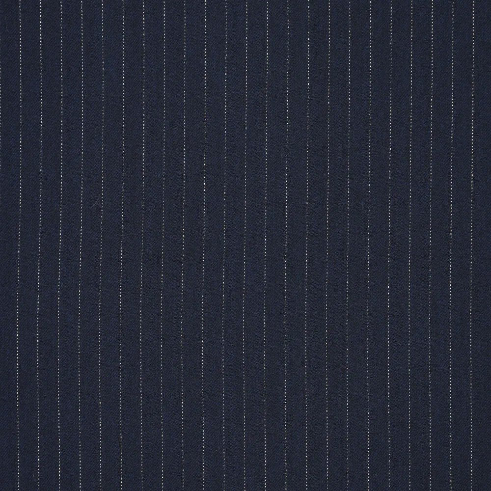 Attēls ar Kostīmaudums ar smalku lureksa svītru - tumši zils | 195 g/m² | 145 cm – pieejams Šarlotes audumi
