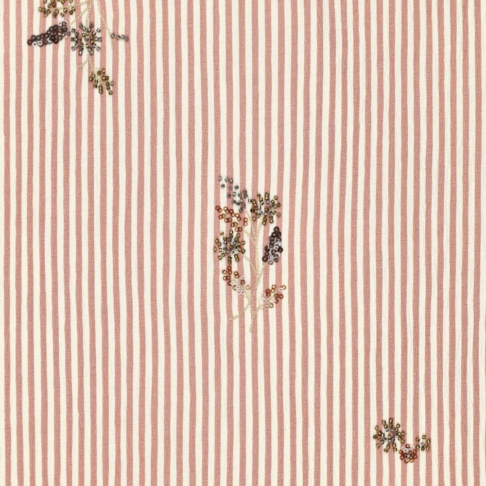 Image d’un tissu pour chemise avec élasthanne, rayé, avec perles brodées, 135 g/m² – disponible chez Tissus Charlotte
