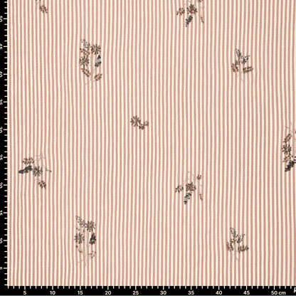 Image de tissu pour chemise avec élasthanne, rayé et orné de perles brodées, 135 g/m² – disponible chez Šarlotes audumi