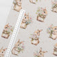 Cotton loop knit - bunnies with flowers 250 g/m²