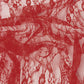Smulkus raudonas nėrinių audinys 50 g/m²