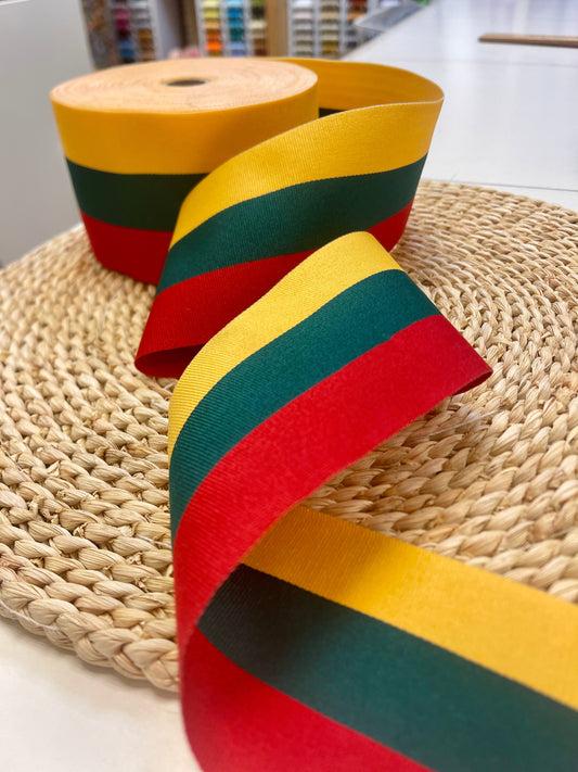 Bild mit litauischem Flaggenband, 8 cm breit – online erhältlich bei Šarlotes audumi