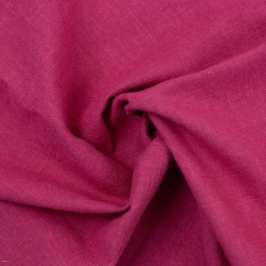 Image of fuchsia linen fabric 260 g/m² – available online at Charlotte's Fabrics