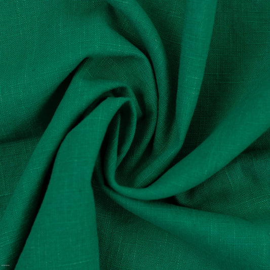 Image of Lina fabric in grass green 260 g/m² – available online at Šarlotes audumi