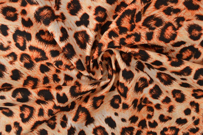 Leinen mit Baumwolle, Leopardenmuster 170 g/m²