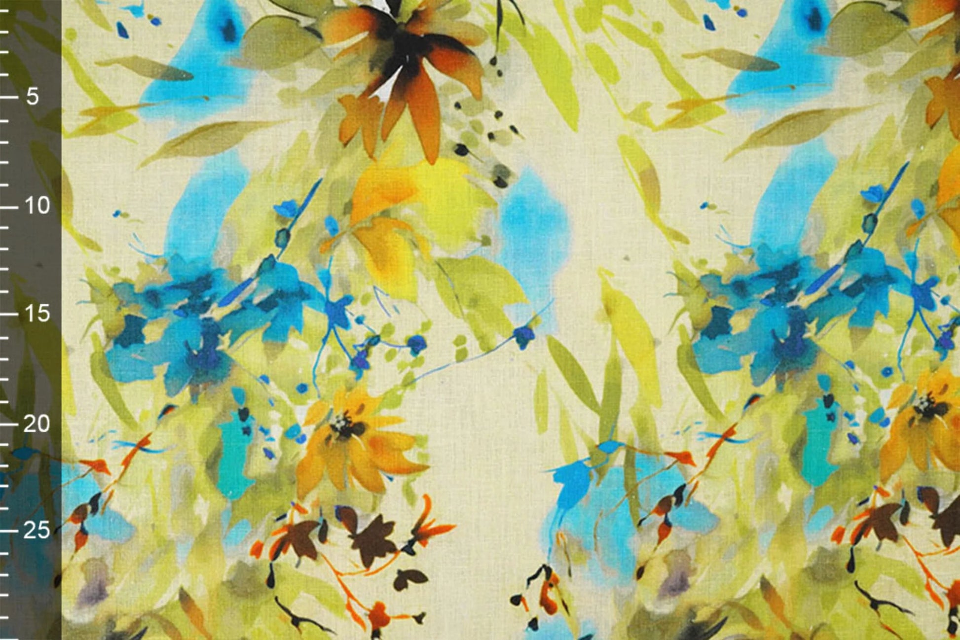 Image de lin et coton à motif floral 170 g/m² | tissu léger et respirant pour vêtements et maison – disponible chez Šarlotes audumi