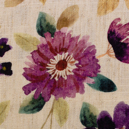 Bild mit Leinen und Viskose – herbstliches Blumen-Aquarell – online erhältlich bei Šarlotes audumi