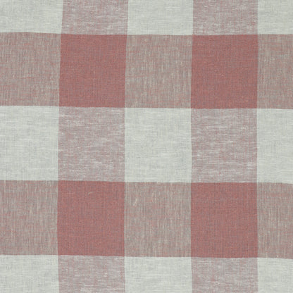Lin et viscose - à carreaux vieux rose 145 g/m²