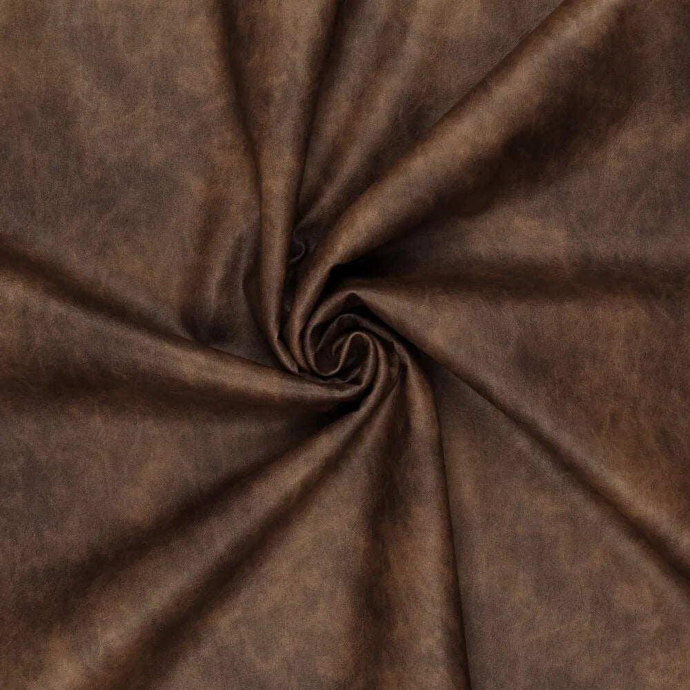 Attēls ar Mākslīgā āda ar vintage ādas efektu - brūna 390 g/m² – pieejams Šarlotes audumi