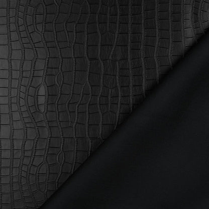 Cuir synthétique noir texturé 340 g/m²