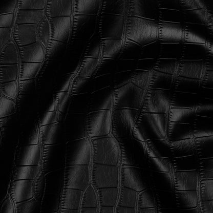 Cuir synthétique noir texturé 340 g/m²