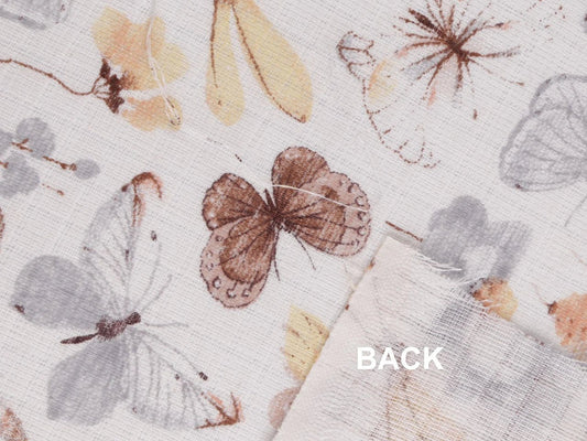 Attēls ar Marles audums - tauriņi 120 g/m² – pieejams Šarlotes audumi