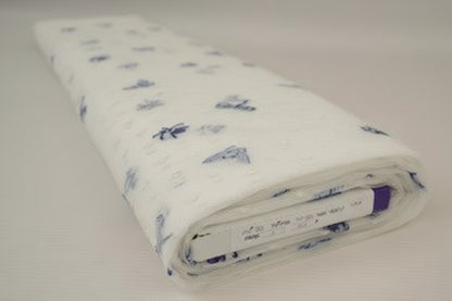 Bestickter Tüllstoff mit Schmetterlingen 100 g/m²