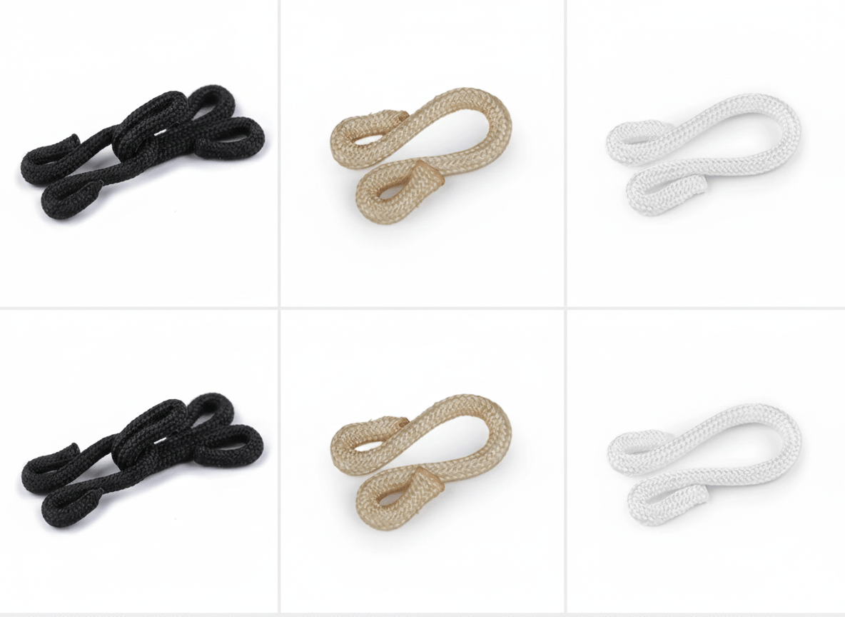 Attēls ar Metāla āķis ar cilpu pārklāts 20 mm 5 pāri|dažādu toņu – pieejams Šarlotes audumi