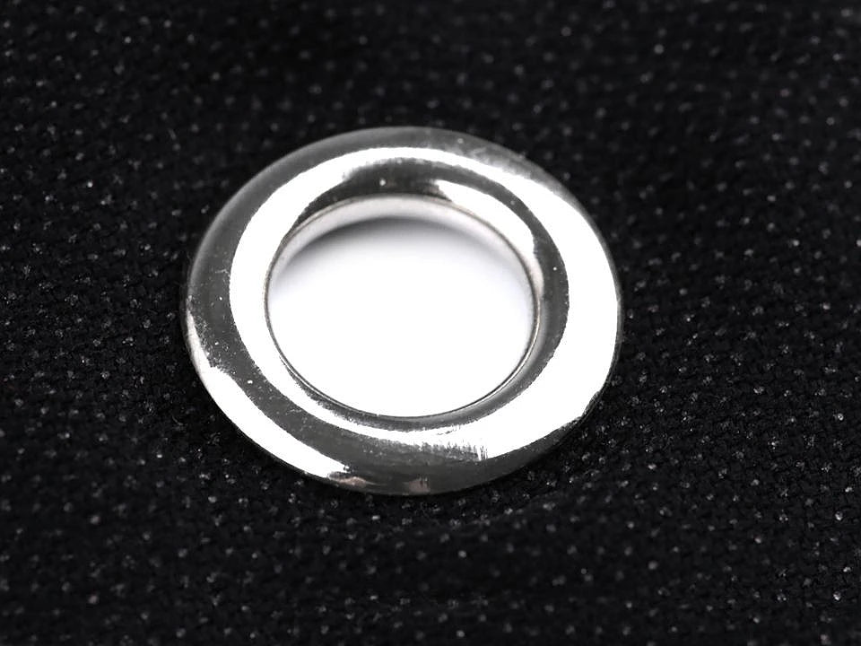 Attēls ar Metāla gredzeni, Luversi iekšējais Ø12 mm / ārējais Ø21 mm |10 gab | dažādu toņu – pieejams Šarlotes audumi